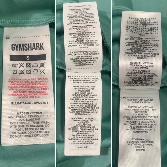 NWT GYMSHARK Women’s Training Full Length Legging Jade Green Small GLLG4714-JG-S - Picture 8 of 10